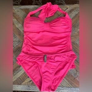Tommy Bahama pearl solids pink peony bathing suit top .NWOT. Size tag missing
